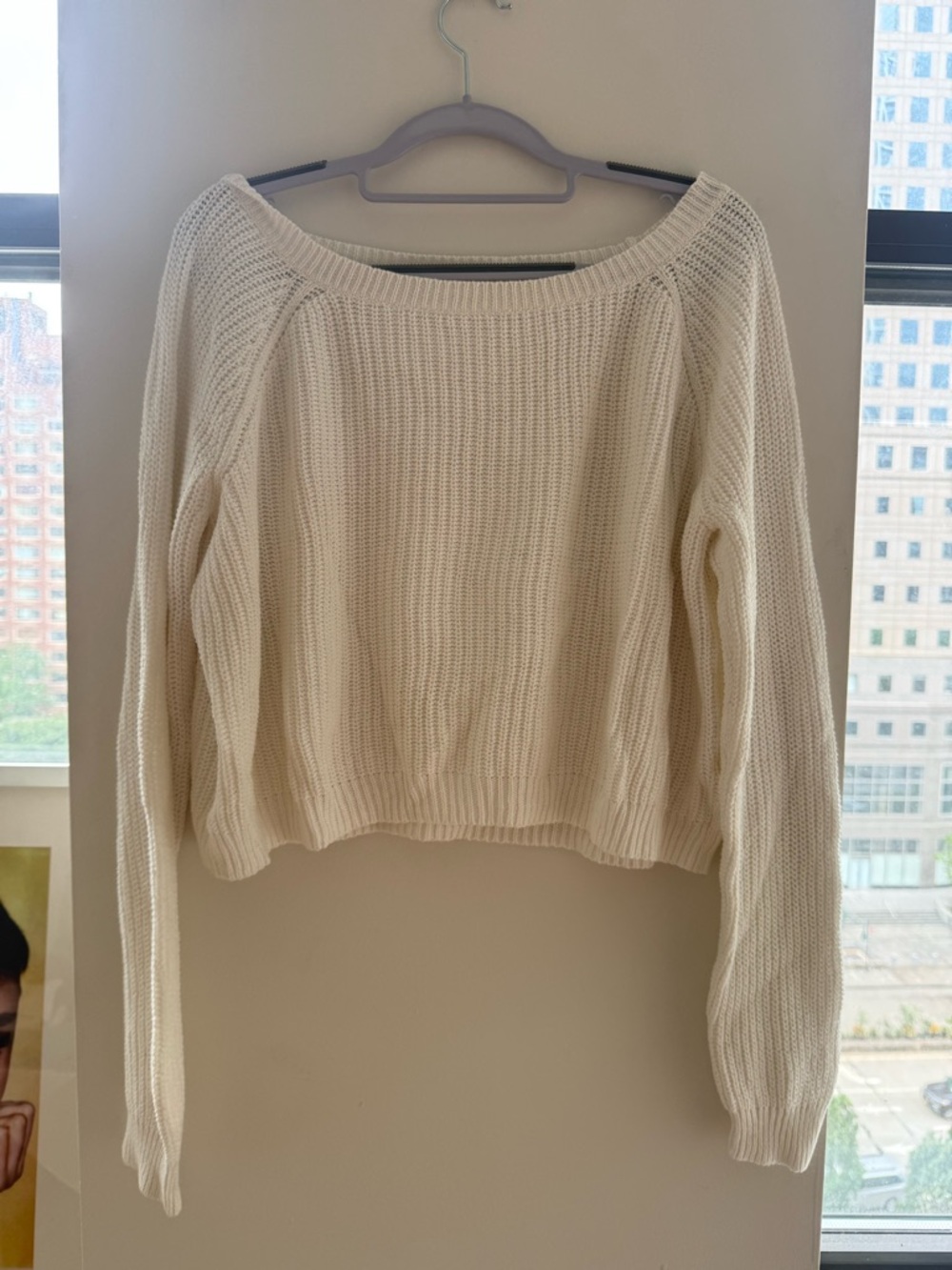 Nordstrom Cream Off-Shoulder Knit Sweater